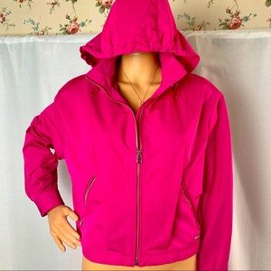 COPY - NWT Coach Pink Ruby Zip Hooded Windbreaker, Small